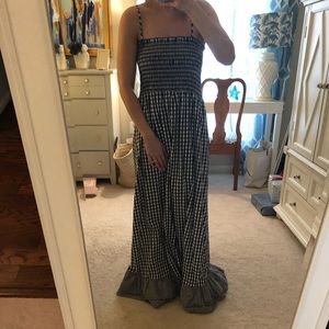 Vici collection gingham maxi dress